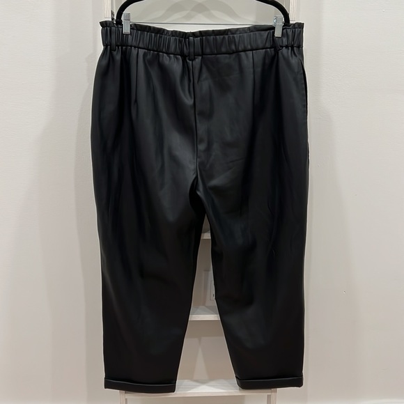 VIOLETA Faux Leather Adjustable Waist Cropped Pants - Picture 7 of 12